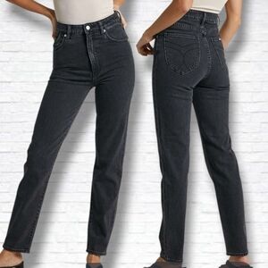 Rollas Duster High Rise Relaxed Vintage Black Wash Jeans Size 25